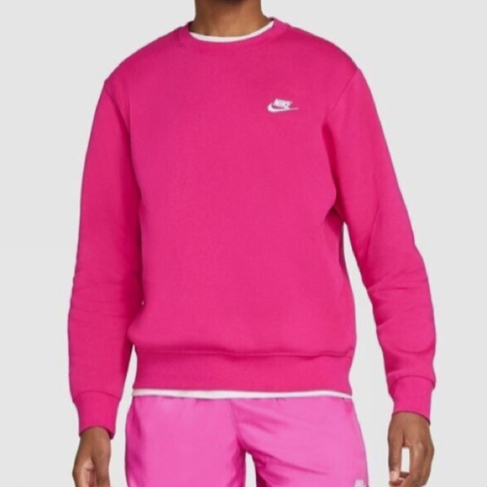 Mens Hot Pink Nike Crewneck